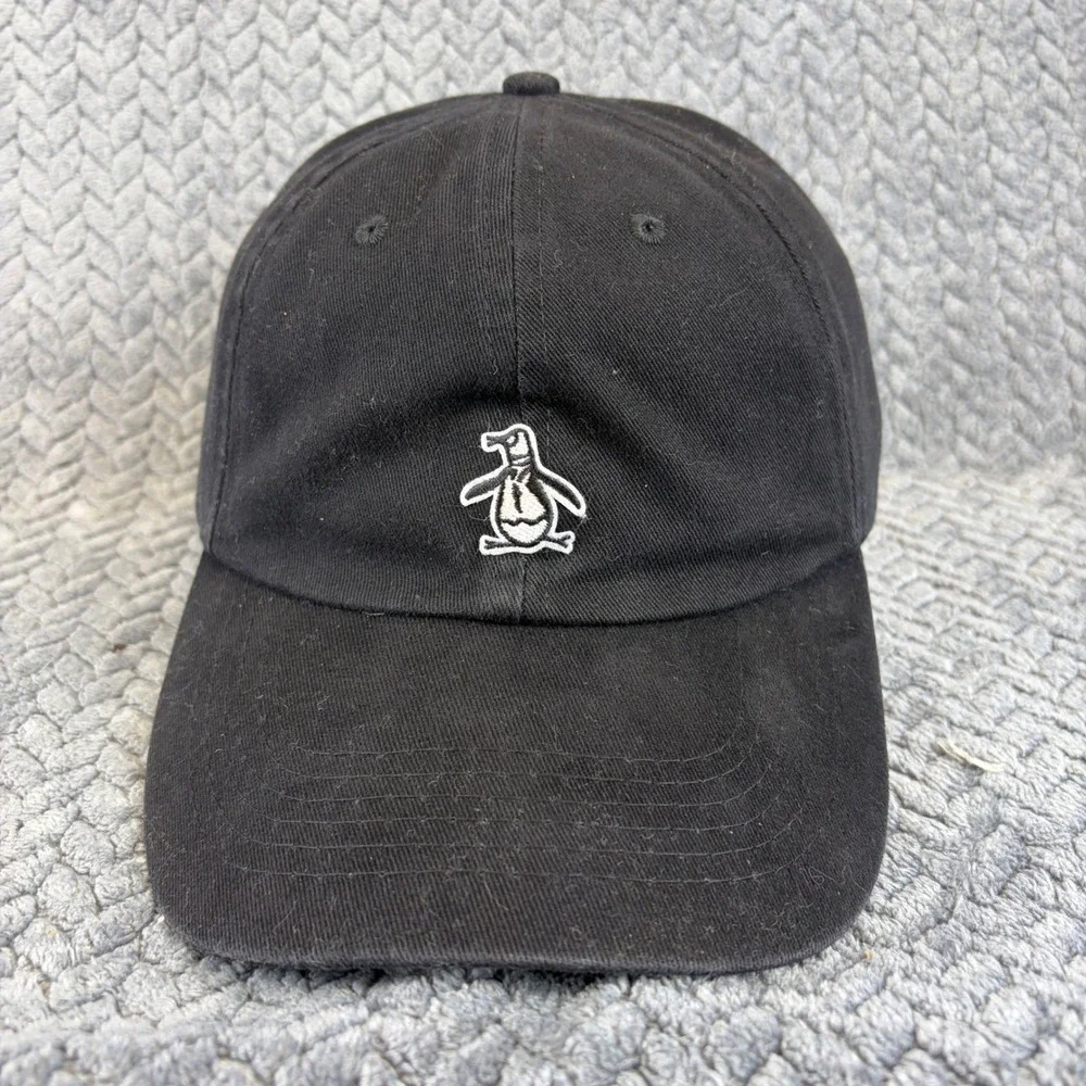 Original Penguin Mens Black Cotton Baseball Cap Dad Hat Embroidered Logo OSFM